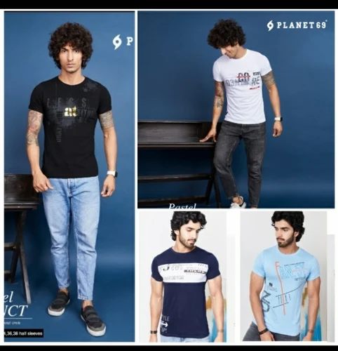 MENS ROUND NECK COTTON SINGLE JERSEY PRINTED T-SHIRTS