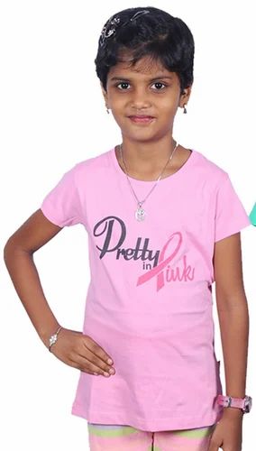 Daily Wear Girls Printed T Shirt, 160 GSM