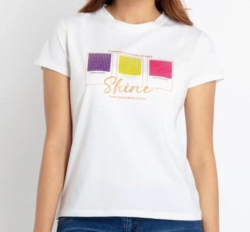 Half Sleeve Daily Wear Ladies Printed T Shirt