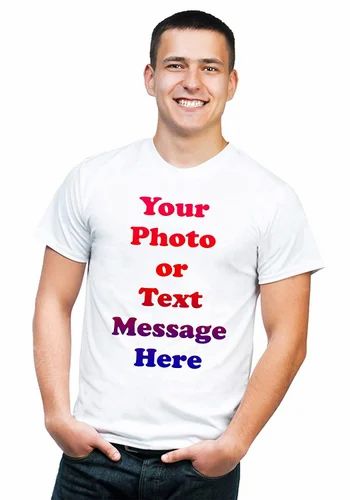 Brand Logo Polyester Sublimation T Shirt, Round Collar