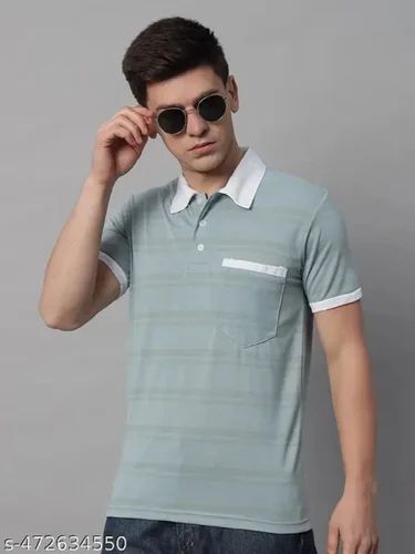Polo Collar Matty T Shirt, Plain
