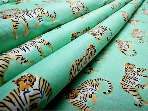 Tiger Print Cotton Fabric