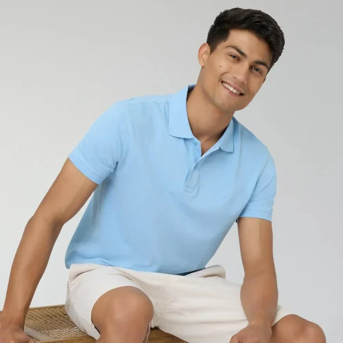 Cotton Multicolor Polo T Shirt