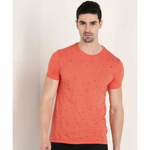 Cotton Round Neck Printed T Shirts