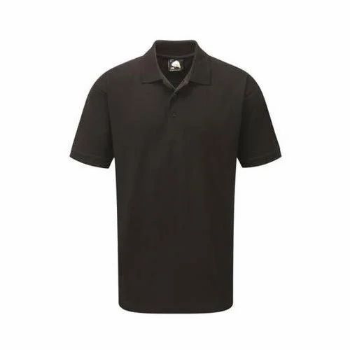 Medium And XL Black Petrel 100% Cotton Polo T Shirt