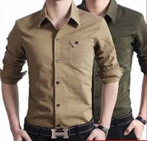 Formal Men Plain Cotton Shirt