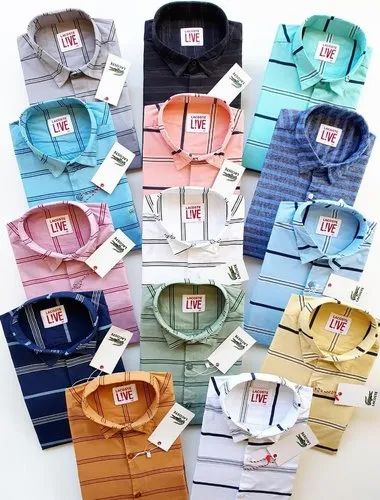 Check Cotton Mens Shirt, Casual, Full Sleeves
