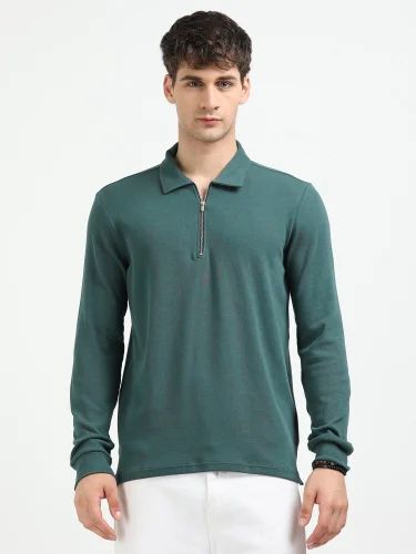 M1 Polo Neck Dark Green Mens T Shirt