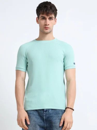 M2302 Ragalan Half Sleeve Mens Aqua T Shirt
