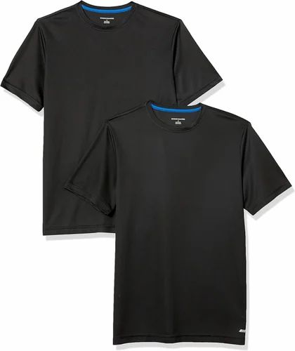 Black Mens Plain Cotton T Shirt