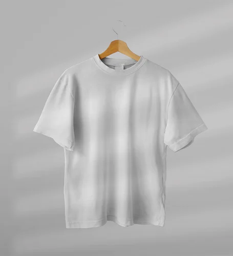 White Mens Plain Cotton T Shirt