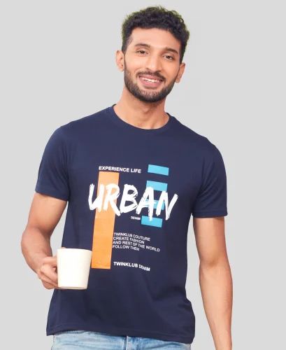 Mens Cotton Printed T Shirt