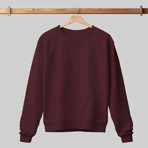 Solid Mens Full Sleeve Cotton T Shirt