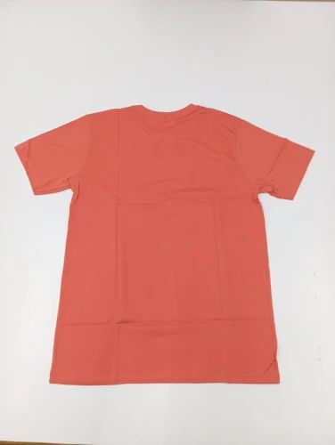 Men Plain Cotton Round Neck T Shirt, Size: Large