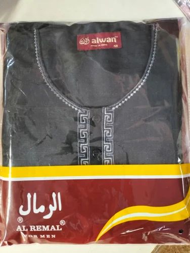 Cotton Mans Embroidered linan thobe