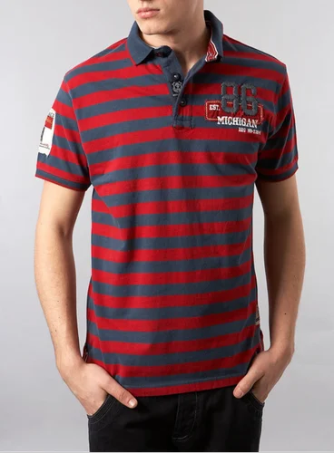 Red Mens Striped T-Shirt