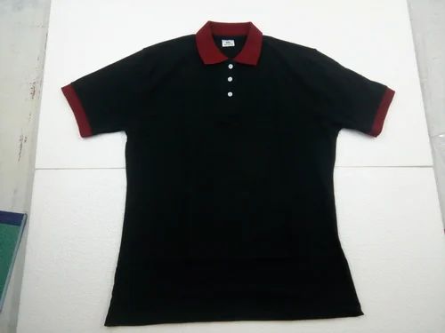 Casual Wear Logo Polo Neck T Shirts