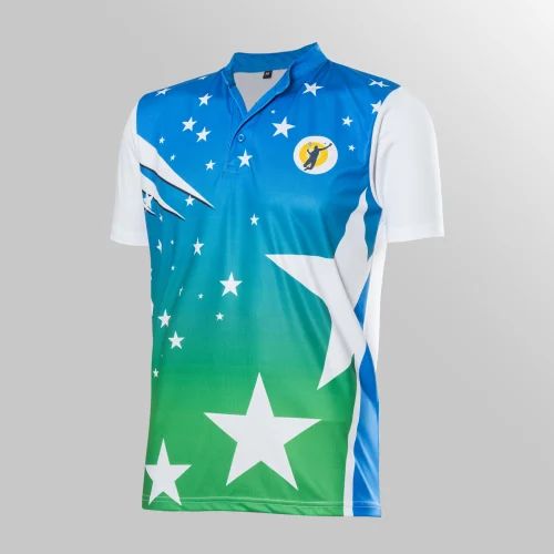 Polyester Men Sublimation T-Shirt, Polo Neck