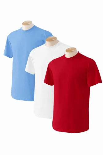 Round Neck Men Poly Cotton T-Shirt, 220 GSM