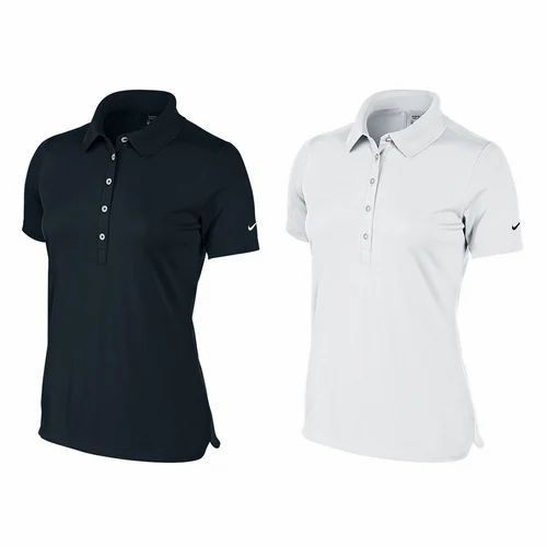 Half Sleeve Daily Wear Ladies Polo T-Shirts, Size: Large