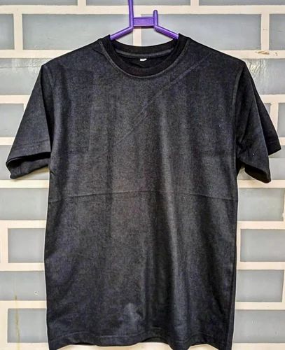 Hosiery Men Plain T Shirt, Round Neck
