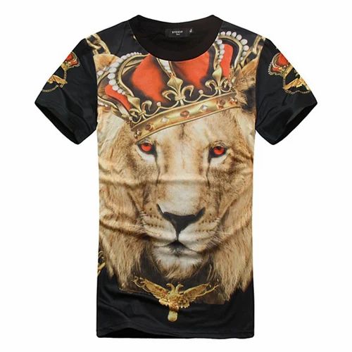 Cotton Men Round Neck Digital Printed T-Shirt