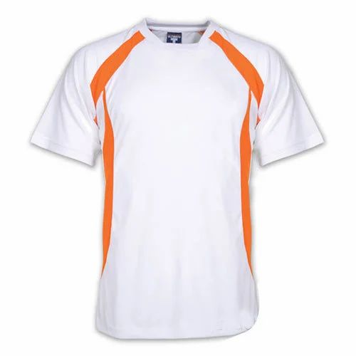 White Cotton Men Sports T-Shirts