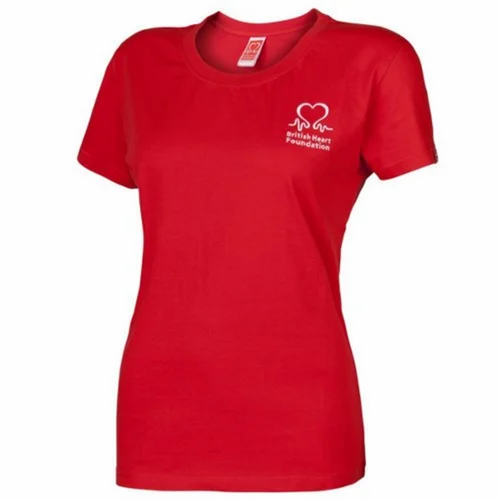 Half Sleeve Polo Ladies Red T Shirt