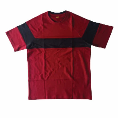 250 GSM French Terry Striped Premium Cotton Round Neck T shirt