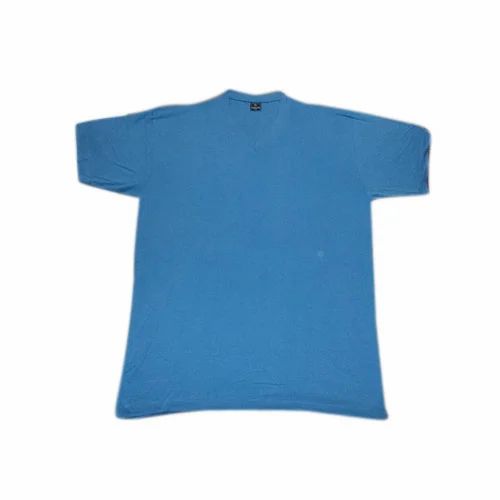 Cotton,Polyster Mens Plain V-Neck T Shirts