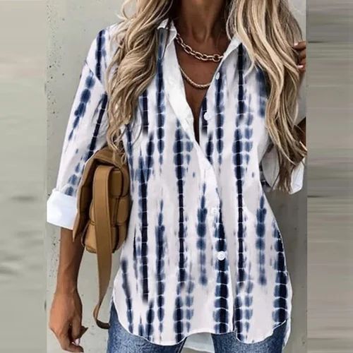 Tie dye Fashion Shirts Women Print Casual Tops
