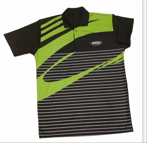 Polyester Brand Logo Mens Sublimation Sports T Shirts, Round Collar