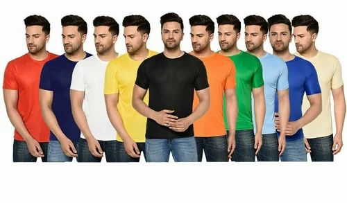 Sublimation Polyester Mens Sarina T Shirts, Round Neck