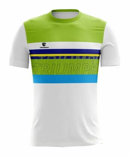 Polyester Half Sleeve Design T Shirts, Packaging Type: Box