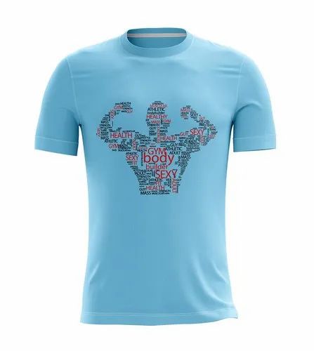 Men Polyester Logo T Shirt