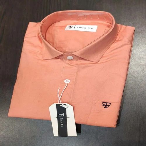 Formal Cotton Men Plain Shirt