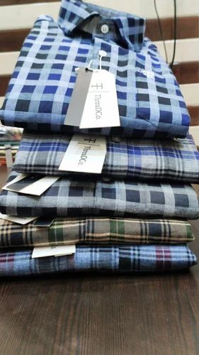 Men Cotton Check Shirt