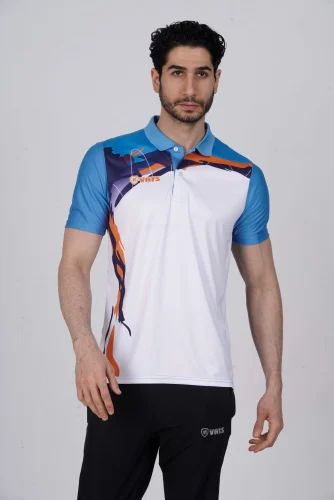 Sublimation T Shirts - Dot Net Fabric, Half Sleeve, Collar (Polo), 180 GSM