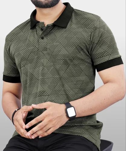 Mens Printed T Shirts, Round Collar