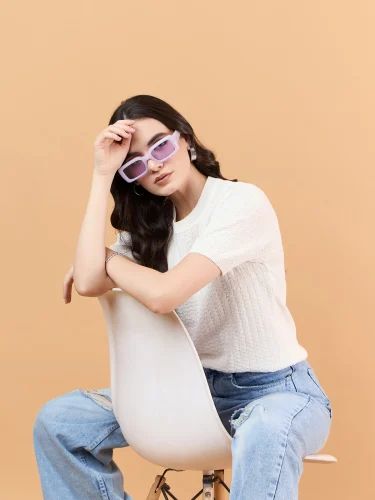 Knitted Cotton T Shirt