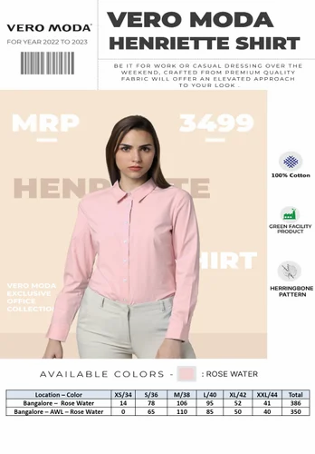 Cotton Plain JACK AND JONES WOMEN SHIRT