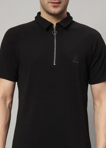 Mens Zipper T Shirt