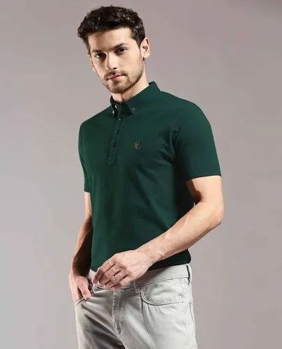 Men Collar T Shirt, Cotton