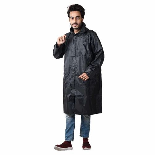 Black PVC Raincoat