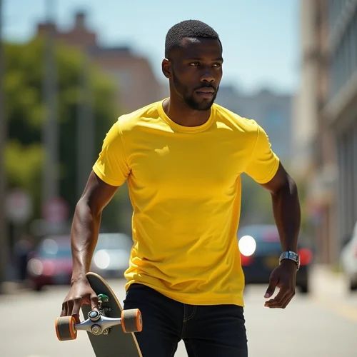 Stretchable Polyester T-Shirt, Medium