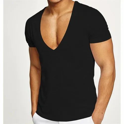 Mens V-Neck Gym T Shirt