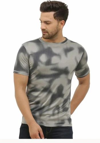 Polyester imported printed Tshirt, Small, Round Neck