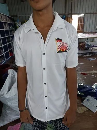 Lycra Stretchable Shirt, Fabric: Lycra-Cotton Blend, Printed