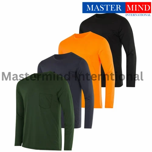 100% Cotton Round Neck Full Sleeve Solid T Shirt