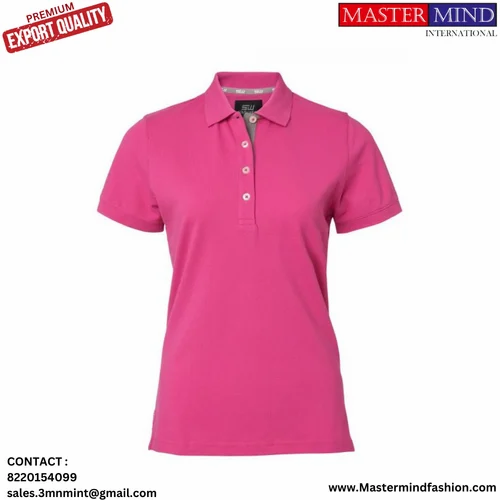 Casual Wear Polo Cotton Jersey Women T Shirt